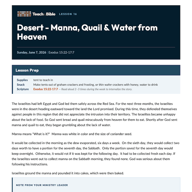 Example printable PDF lesson, page 1